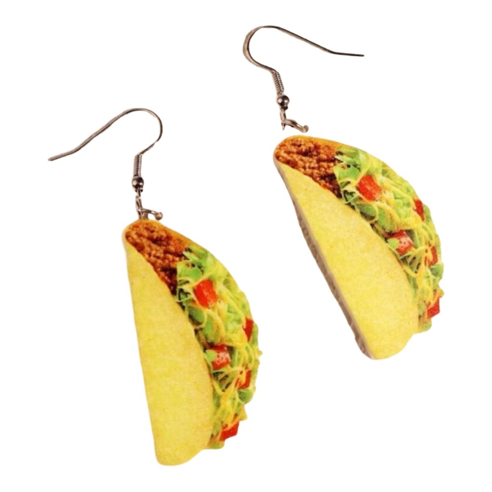 Taco Beef Hardshell Drop Earrings NEW